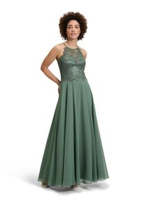 Vera Mont Damen Abendkleid "Vera Mont Abendkleid rückenfrei", grün, Gr. 34, Tüll, Chiffon, Obermaterial: 100% Polyester. Besatz: 100% Polyamid.