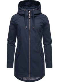 Ragwear Damen Outdoorjacke "Mondda", blau, elegant, Gr. XS, Obermaterial: 74% Baumwolle, 26% Nylon; Innenfutter: 100% Polyester, Jacken, schicker