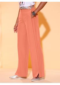CRÉATION L CREATION L Damen Webhose, orange, Gr. 38, unifarben, 94% Polyester, 6% Elasthan, Hosen