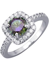 Firetti Damen Fingerring "Schmuck Geschenk Silber 925 Damenring Ring Kissenform", 52, Silber 925 (Sterlingsilber), 1,65mm, bunt, Silber 925