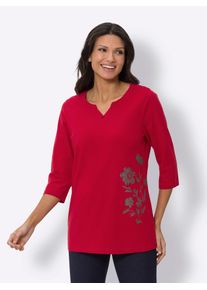Damen Longshirt "Longshirt", rot, Gr. 42, unifarben, 100% Baumwolle, Shirts