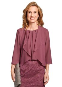 Damen Bolero "HERMANN LANGE Collection Bolero Ella", rot, Gr. 40, HERMANN LANGE Collection, 100% Polyester, Strickjacken