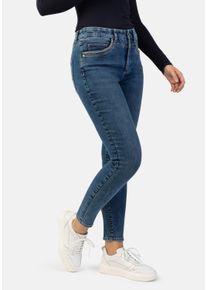 STOOKER WOMEN Damen 5-Pocket-Jeans "Rio Fexxi Move Denim Skinny Fit", blau, casual, Gr. 44, Denim/Jeans, 83% Baumwolle, 16% recycled Polyester, 1%