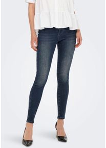 Only Damen High-waist-Jeans "ONLMILA HW SK ANK DNM BJ407", blau, modisch, Gr. 26, Abriebeffekte, Denim/Jeans, Obermaterial: 94% Baumwolle, 4%