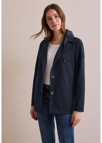 Cecil Damen Kurzmantel, blau, casual, Gr. XXL, unifarben, Stoff, Obermaterial: 69% Polyester, 24% Viskose, 7% Elasthan; Futter: 100% Polyester;