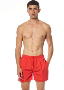 Bruno Banani Herren Badeshorts "Boxer Wave Line 2.0 Swim", rot, klassisch, Gr. S, unifarben, Microfaser, Polyester, Badehosen, mit Tunnel-Gummibund