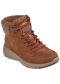 Skechers Damen Winterboots "GLACIAL ULTRA", Gr. 35, braun, Veloursleder, Synthetik, sportlich, Schuhe, Winterschuh, Snowboots, Schnürstiefel mit 3M