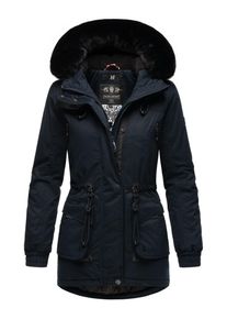 Marikoo Damen Wintermantel "Olessaa", blau, sportlich, Gr. S, Obermaterial: 100% Baumwolle, Futter: 100% Polyester, Wattierung: 100% Polyester,