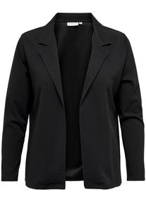 Only CARMAKOMA Damen Jerseyblazer "CARSANIA L/S BLAZER JRS", schwarz, modisch, Gr. M, unifarben, Jersey, Obermaterial: 63% Polyester, 32% Nylon, 5%