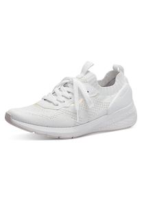 Tamaris Damen Slip-On Sneaker, Gr. 37, weiß, Textil, Lederimitat, Synthetik, unifarben, sportlich, Schuhe, Freizeitschuh, Halbschuh, Schnürschuh mit