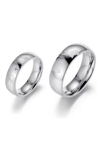 Firetti Partnerring "Schmuck Geschenk "LIEBE" Earth", 64, ohne Zirkonia, Edelstahl, 7mm, silber, Edelstahl, Fingerringe, mit oder ohne Zirkonia