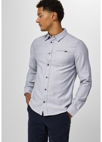 Street One MEN Herren Langarmhemd, grau, casual, Gr. XXL, unifarben, Web, 100% Baumwolle, Hemden, aus reiner Baumwolle
