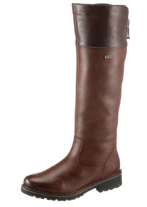 Remonte Damen Stiefel, Gr. 36, braun, Leder, Lederimitat, used, klassisch, Schuhe, mit variabler Schaftweite