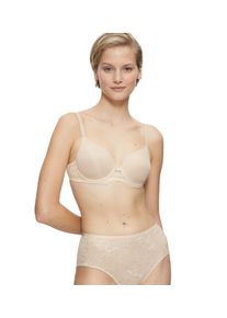 Triumph Damen Bügel-BH "Amourette Charm WHP01", Gr. 85, beige, Microtouch, Spitze, Obermaterial: 58% Polyamid, 25% Polyester, 17% Elasthan,