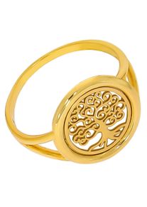 Firetti Damen Fingerring "Schmuck Geschenk Gold 375 Damenring Goldring Lebensbaum", 60, Gelbgold 375, 1,8mm, gold, Gelbgold 375, Fingerringe
