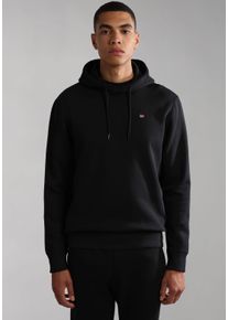 Napapijri Herren Hoodie "BALIS", schwarz, casual, Gr. S, unifarben, Obermaterial: 80% Baumwolle, 20% Polyester, Sweatshirts