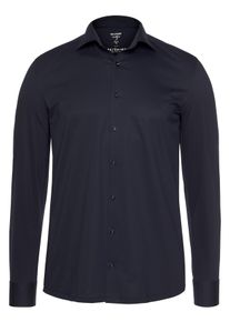 OLYMP Herren Businesshemd "Level Five body fit Jerseyshirt", blau, elegant, Gr. 40, Web, Obermaterial: 92% Baumwolle, 8% Elasthan, Hemden, in Jersey