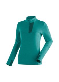 Maier Sports Damen Funktionsshirt "Skutvik HZ W", grün, Gr. 38, 40% Wolle, 35% Polyamid, 25% Polypropylen, Shirts, funktionaler Midlayer für Damen,