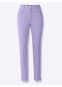 Heine Damen Stretch-Hose, lila, Gr. 40, unifarben, 72% Baumwolle, 25% Polyester, 3% Elasthan, Hosen