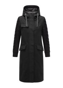 Navahoo Damen Kurzmantel "Knit Babe 14", schwarz, modisch, Gr. XL, Obermaterial: 95% Polyester, 3% Viskose, 2% Modacryl, Innenfutter: 100% Polyester,