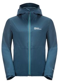 Jack Wolfskin Kinder Regenjacke "JWP SHELL K", blau, Gr. 128, OBERSTOFF 100% POLYESTER, FUTTER 100% POLYESTER, Jacken