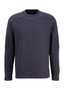 BOSS Green Herren Sweater "Salbo 1", blau, casual, Gr. L, unifarben, Sweatware, Obermaterial: 95% Baumwolle, 5% Elasthan, Sweatshirts, mit BOSS