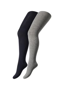 Camano Kinder Strumpfhose "Strumpfhose 2er Pack", Gr. 86, blau, 75% Baumwolle 22% Polyamid 3% Elasthan, Strumpfhosen