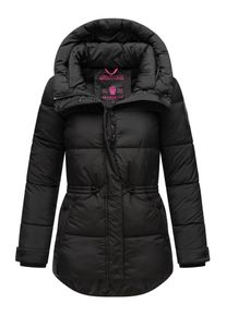 Marikoo Damen Winterjacke "Akumaa", schwarz, Gr. L, 100% Polyester, Jacken, mit tailliertem Schnitt
