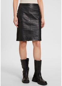 Mauritius Damen Lederrock "GWSwante LNV", schwarz, Gr. XXXL, unifarben, Obermaterial: 100% Schafsleder. Futter: 100% Polyester, Röcke, klassische/