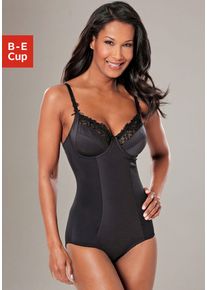 Nuance Damen Body, Gr. 100, schwarz, Spitze, Obermaterial: 80% Polyamid, 10% Elasthan, 10% Polyester, klassisch, Bodies, mit Bügel und