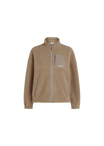 O`Neill O'NEILL Damen Fleecejacke "O'NEILL HIGH PILE FZ FLEECE", grau, sportlich, Gr. L, unifarben, Plüsch, Obermaterial: 100% Polyester, Jacken