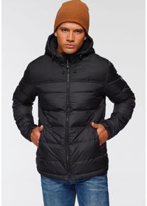 Polarino Herren Daunenjacke, schwarz, sportlich, Gr. 62, Web, Obermaterial: 100% Polyamid. Futter: 100% Polyester. Wattierung: 80% Daunen, 20%
