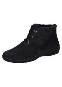 Waldläufer WALDLÄUFER Damen Winterboots "HESNA", Gr. 3,5, blau, Veloursleder, unifarben, sportlich, Schuhe, Stiefelette, Schnürboots in Komfortweite H = sehr
