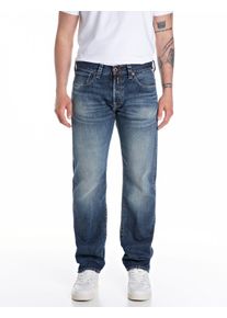 Replay Herren Straight-Jeans "DERYCK", blau, casual, Gr. 36, Denim/Jeans, Obermaterial: 100% Baumwolle, Jeans
