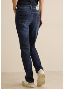Cecil Damen Straight-Jeans, blau, casual, Gr. 34, unifarben, Jeans, 78% Baumwolle, 20% Polyester, 2% Elasthan, Jeans, Middle Waist