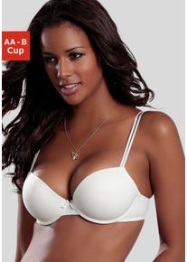 Lascana Damen Push-up-BH, Gr. 85, beige, Microtouch, Obermaterial: 82% Polyamid (TACTEL), 18% Elasthan (LYCRA), klassisch, BHs, mit Bügel, für