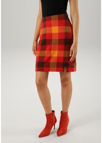 Aniston CASUAL Damen Minirock, bunt, modisch, Gr. 36, kariert, Jersey, Sweatware, Obermaterial: 62% Polyester, 34% Viskose, 4% Elasthan, Röcke, im
