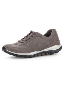 Damen Keilsneaker, Gabor Rollingsoft, Gr. 39, grau, Nubukleder, unifarben, sportlich, Schuhe, mit Logoschriftzug an der Ferse, Freizeitschuh,