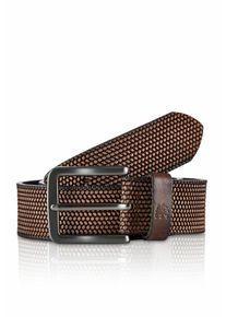 Lerros Damen Ledergürtel "Lerros Gürtel *Lewis* aus geprägtem Büffelleder", braun, Gr. 85, Leder, Gürtel
