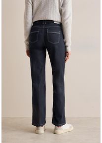 Cecil Damen Bootcut-Jeans, blau, casual, Gr. 33, unifarben, Web, Jeans, 75% Baumwolle, 23% Polyester, 2% Elasthan, Jeans, High Waist
