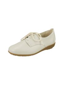 Natural Feet Damen Schnürschuh "Larissa", Gr. 37, beige, Leder, elegant, Schuhe, aus hochwertigem Hirschleder
