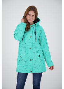 DEPROC Active Damen Regenjacke "Friesennerz HALIFAX UMBRELLA", blau, casual, Gr. 34, Obermaterial: 100% Polyurethan; Futter: 100% Polyester, Jacken,