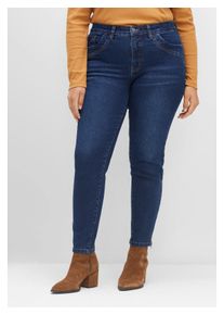 sheego Damen Stretch-Jeans "Große Größen", blau, casual, Gr. 54, unifarben, Obermaterial: 76% Baumwolle, 22% Polyester, 2% Elasthan, Jeans, mit