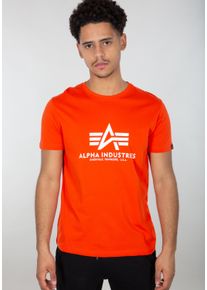 Herren T-Shirt "Alpha Industries Men - T-Shirts Basic T-Shirt", rot, Gr. M, Alpha Industries, Obermaterial: 100% Baumwolle, Shirts