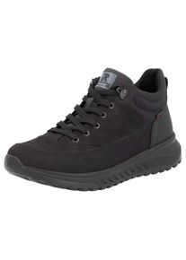 Herren Sneaker, Rieker EVOLUTION, Gr. 44, schwarz, Leder, Lederimitat, Textil, sportlich, Schuhe, Freizeitschuh, Outdoorschuh, Schnürboots mit