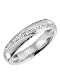 Firetti Damen Fingerring "Schmuck Geschenk Silber 925 Silberring glitzernd", 58, Silber 925 (Sterlingsilber), 4mm, silber, Silber 925