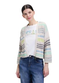 Cartoon Damen Strickjacke "Cartoon Strick-Cardigan mit Color Blocking", blau, modisch, Gr. 44, Obermaterial: 77% Baumwolle, 23% Polyester.,