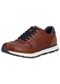 Rieker Herren Sneaker, Gr. 40, braun, Leder, Veloursleder, Lederimitat, casual, Schuhe, mit MemoCup-Innensohle, Freizeitschuh, Halbschuh, Schnürschuh