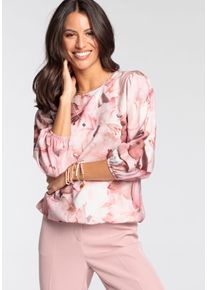 Laura Scott Damen Druckbluse, grün, feminin, Gr. 34, Web, Obermaterial: 100% Viskose, Blusen, mit femininen Blumen-Print