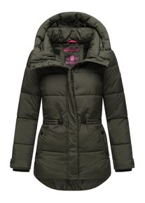 Marikoo Damen Winterjacke "Akumaa", grün, Gr. L, 100% Polyester, Jacken, mit tailliertem Schnitt